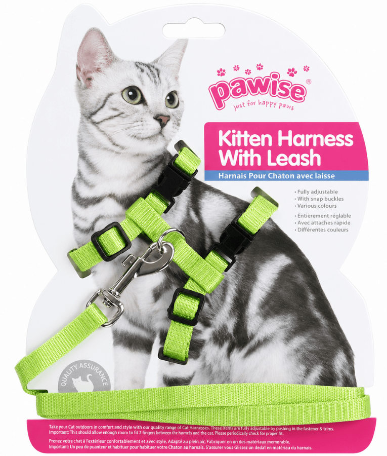 Pawise - Kitten Harness with Leash ( S - L ) - Red / Small