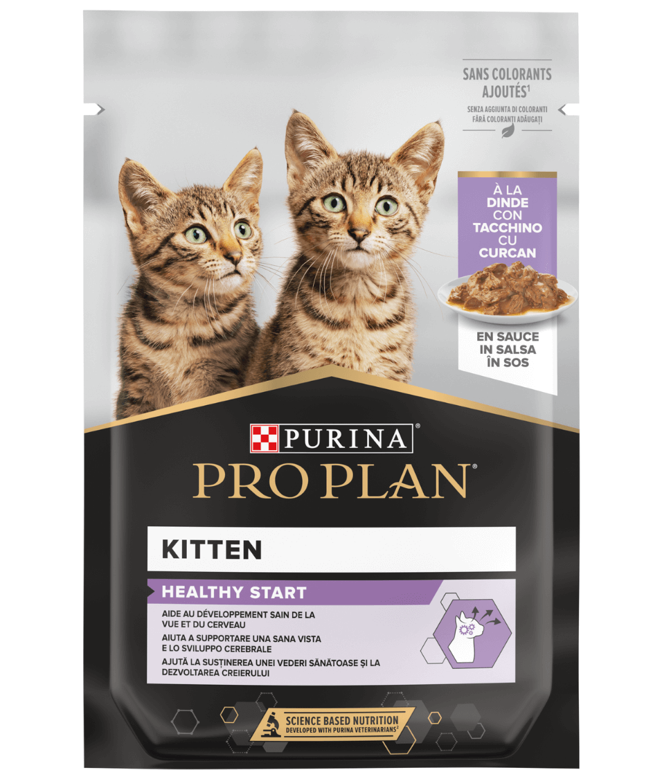 Purina - Pro Plan, Kitten, Wet Cat Food, Turkey in Gravy 85g - 1 Pouch