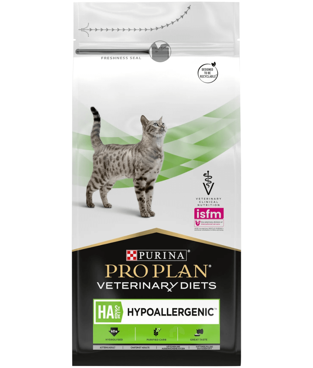 Purina - Pro Plan, Veterinary Diets Dry Cat Food Ha St/Ox Hypoallergenic Clinical Diet, 1.3 Kg