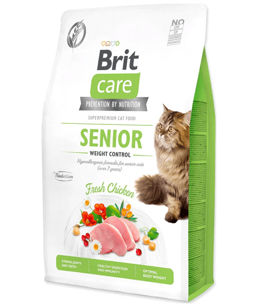Brit Care - Senior Weight Control, Chicken, Grain-Free, Dry Cat Food - 2kg