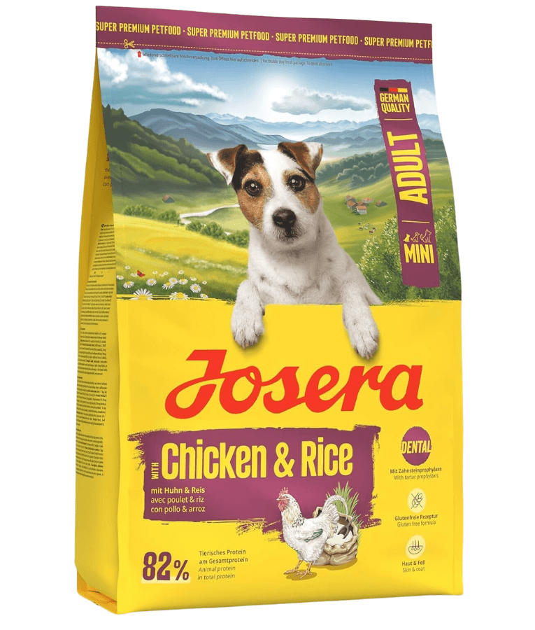 Josera - Miniwell Poultry & Rice, Dental & Skin Support, Adult, Small Breed, For Dogs – 4.5 kg