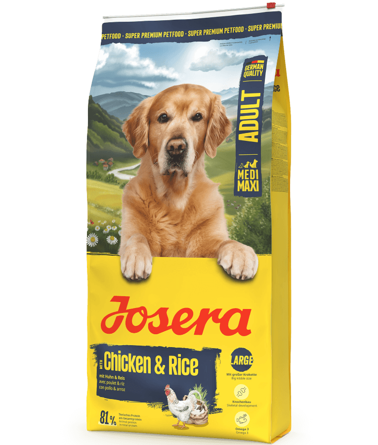 Josera - Medi/Maxi Chicken & Rice, Extra Big Kibble, Adult, Medium & Large Breed, For Dogs - 12.5kg