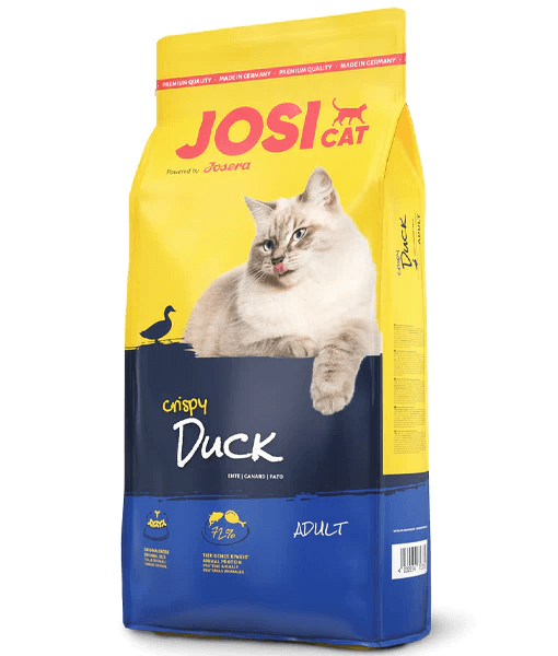 Josera – JosiCat Crispy Duck, Duck & Grain Recipe with Omega Fatty Acids, Adult, For Cats – 10 kg