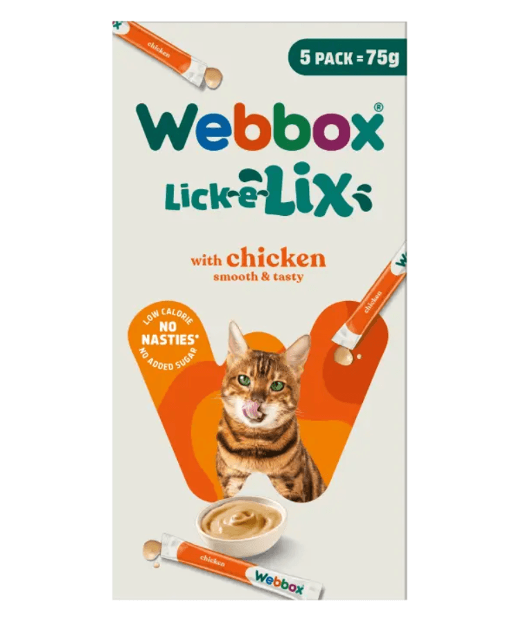 Webbox - Lick-e-Lix With Chicken, Grain-Free, For Cats - 5 Sachets (75g)