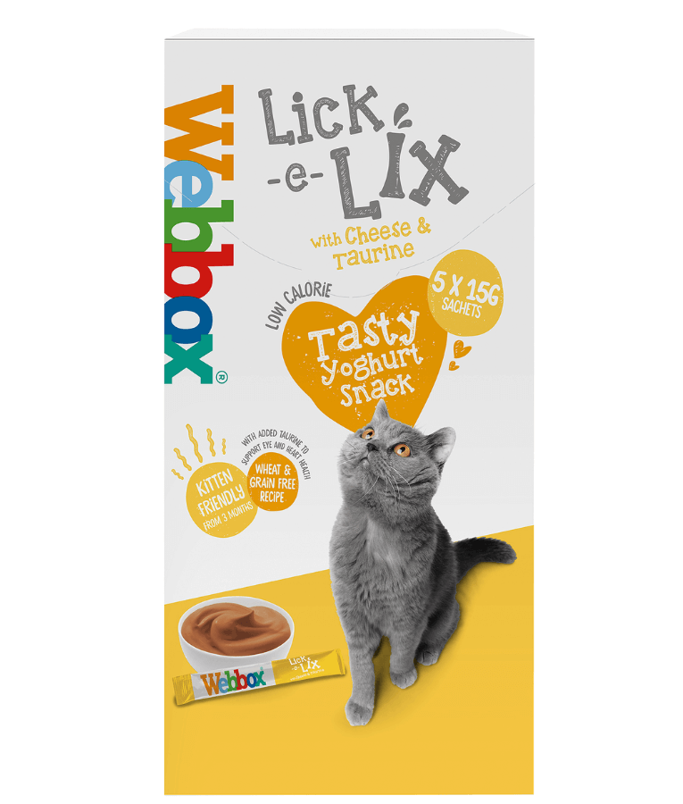 Webbox - Lick-e-Lix With Cheese & Taurine, Grain-Free, For Cats - 5 Sachets