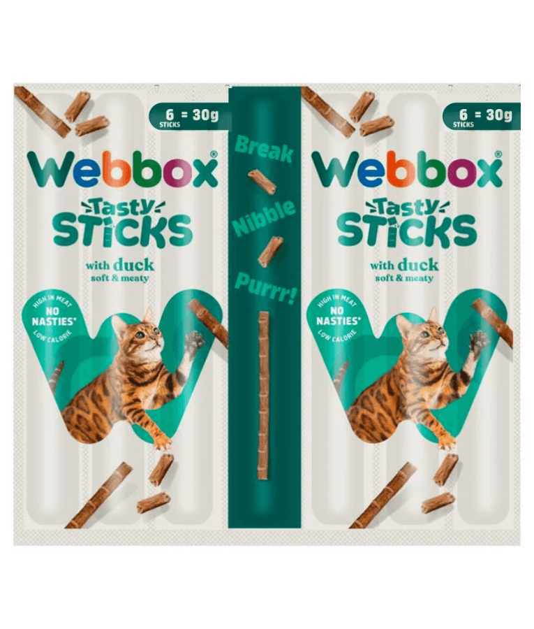 Webbox - Tasty Sticks With Duck, Grain-Free, For Cats - 6 Sticks