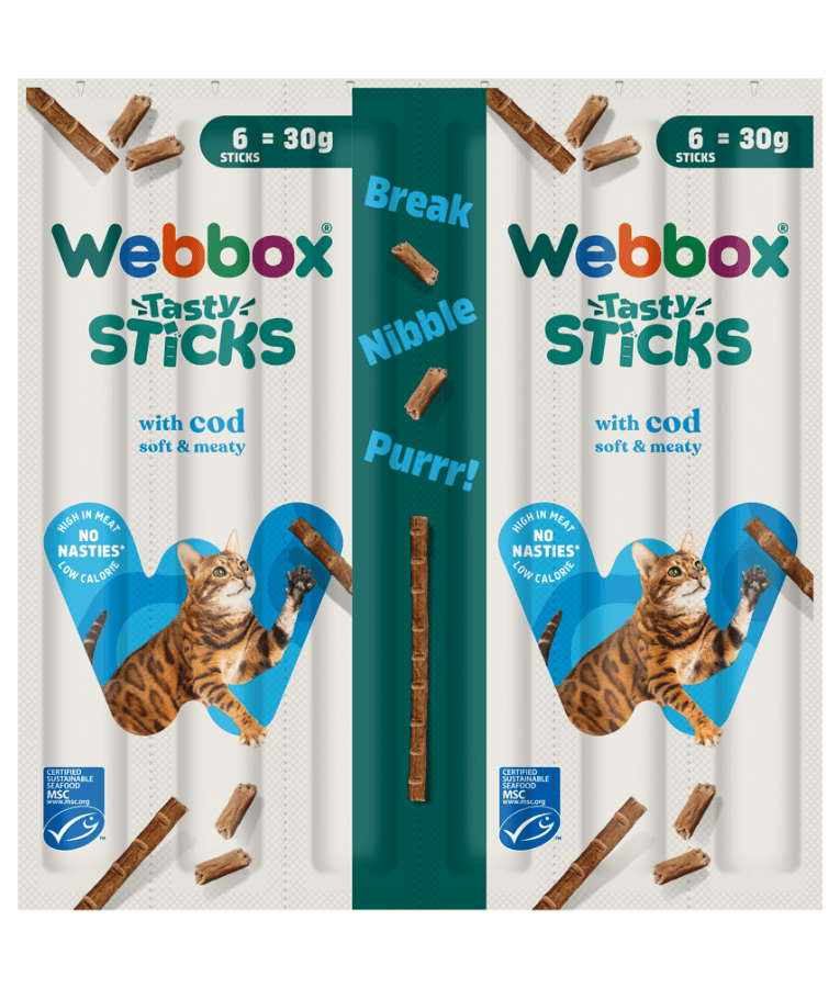 Webbox - Tasty Sticks With Cod, Grain-Free, For Cats - 6 Sticks (30g)