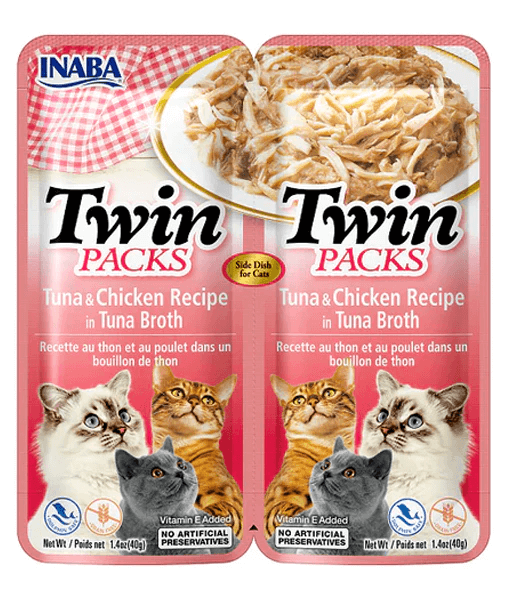Inaba - Twin Packs - Tuna & Chicken Recipe in Tuna Broth 80g - 1 Pouch