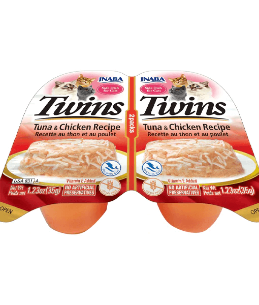 Inaba - Twins - Tuna & Chicken Recipe 2 Packs 70g - 1 Can