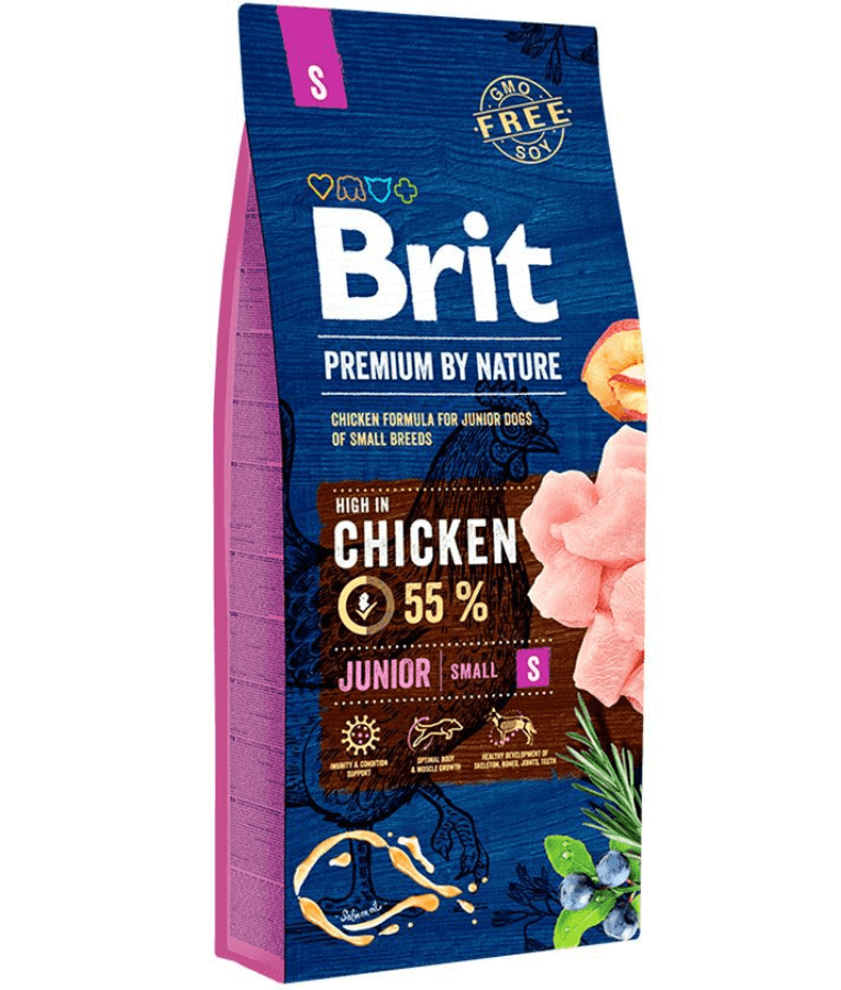 Brit Premium - By Nature Junior Chicken, Joint Support, Junior Small Breed Dry Dog Food - 3kg - 8kg - 3 kg