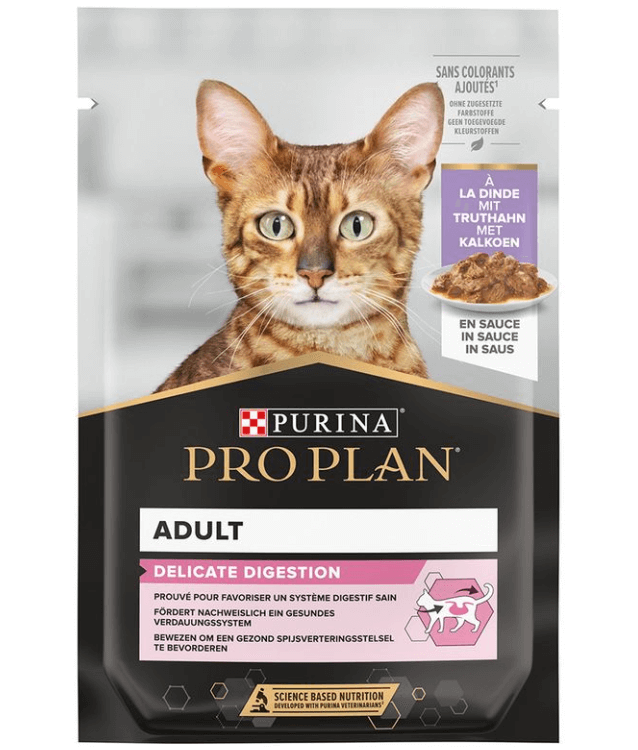Purina - Pro Plan, Delicate Digestion Wet Cat Food, Turkey in Gravy, 85g - 1 Pouch