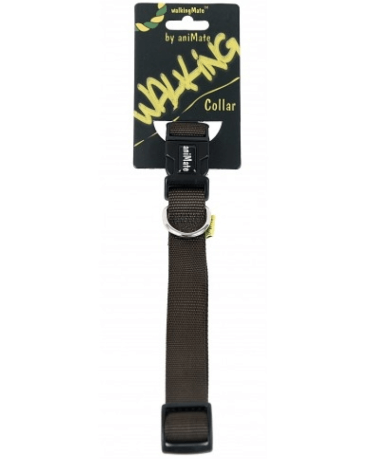 Animate - Walkingmate – Heavy Duty Nylon Dog Collar – Olive Green (S, M) - Small