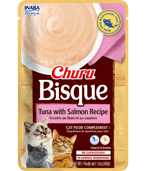 Inaba - Bisque - Tuna With Salmon Cat Food Complement Food Topper 40g - 1 Pouch