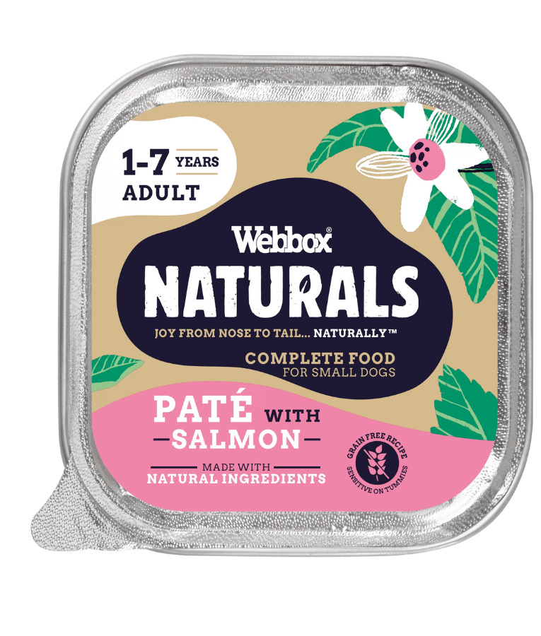Webbox Naturals Adult Salmon Pate Wet Dog Food 150G - 1 Can