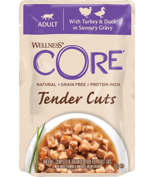 Wellness CORE Tender Cuts Turkey & Duck in Savory Gravy 85g - 1 Pouch