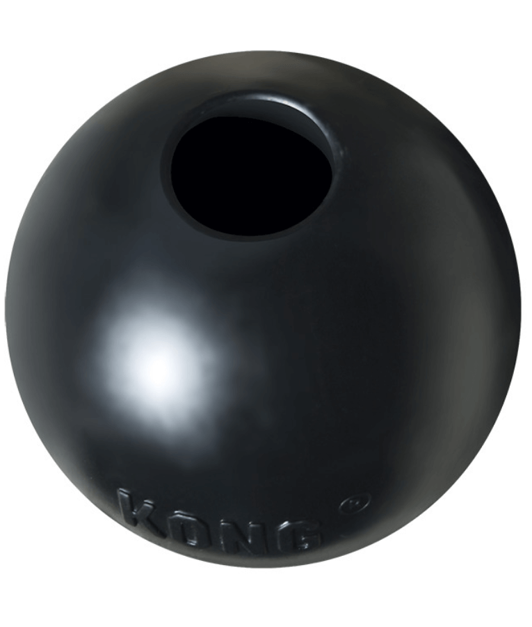Kong - Extreme Ball, Puncture-Resistant Black Natural Rubber, For Dogs - S-L (6.4-8.9cm) - Small