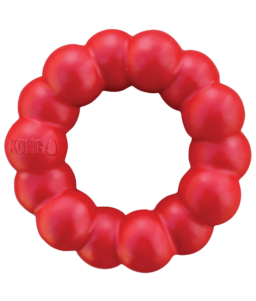Kong - Ring, Durable Natural Red Rubber, For Dogs - S-M-L-XL - Small/Medium