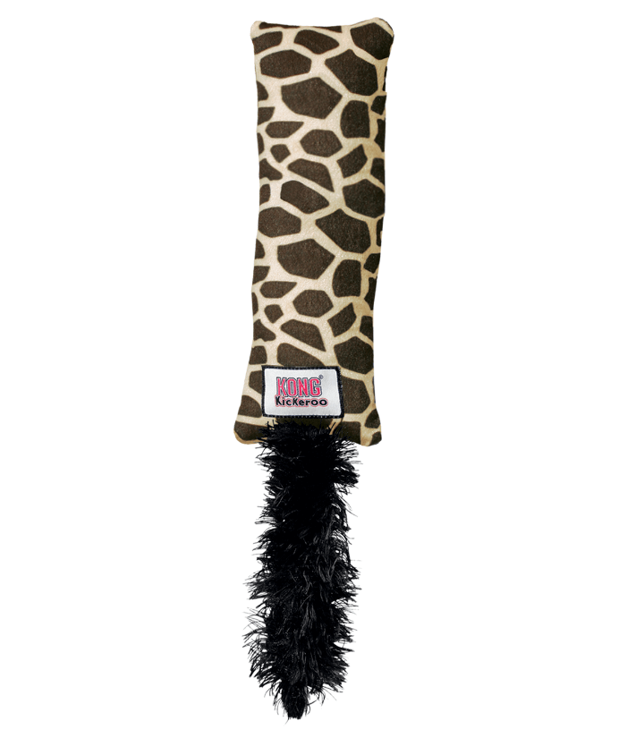 Kong - Kickeroo Giraffe Print, Catnip-Filled Plush With Crinkle Sound, For Cats - 30x9x7cm