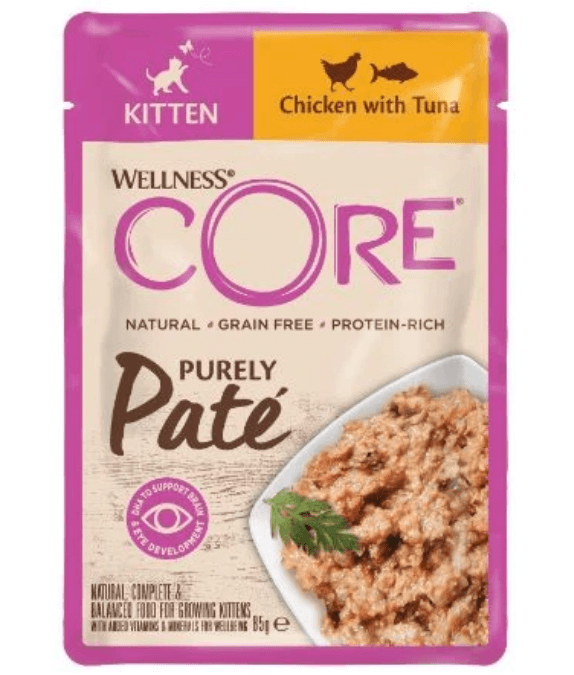 Wellness CORE Kitten Purely Pate Chicken With Tuna Wet Food 85g - 1 Pouch