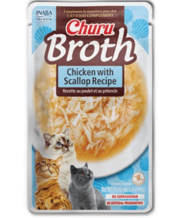 Inaba - Churu Broth Chicken with Scallop Recipe Grain-Free 40g - 1 Pouch