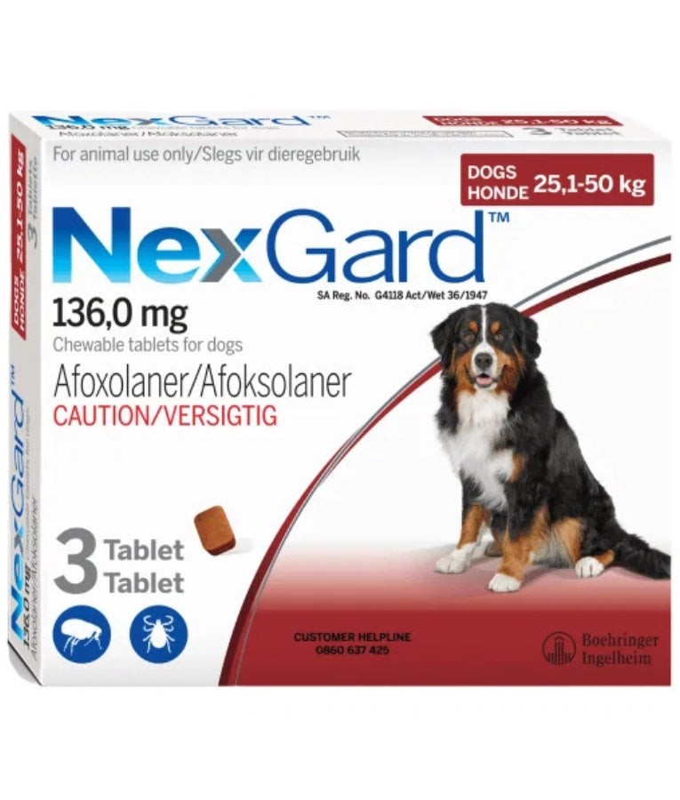 Nexgard - Tick and Flea Protection - 25-50KG - 1 Tablet