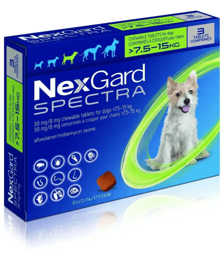 Nexgard Spectra - Tick, Flea and Worm Protection - 7.5kg-15kg - 1 Tablet