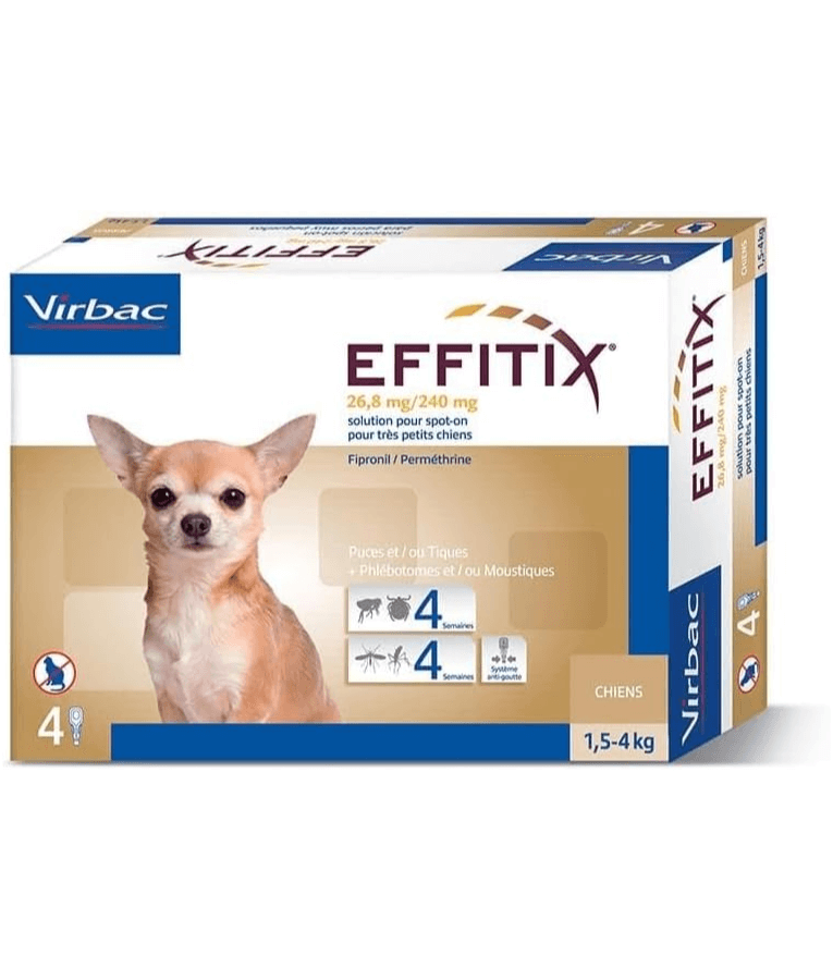 Virbac - Effitix, Tick & Flea Protection - 1.5-4kg - 1 Pipette