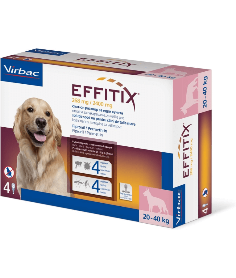Virbac - Effitix, Tick & Flea Protection - 20-40kg - 1 Pipette