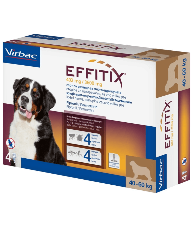 Virbac - Effitix, Tick & Flea Protection - 40-60kg - 1 Pipette