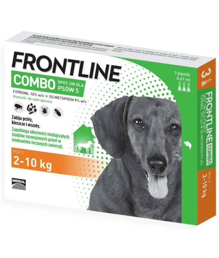 Frontline Combo Dog Spot On Treatment, Flea & Tick Protection - Small 2-10kg - Single Pipette or Box of 3 - One Pipette