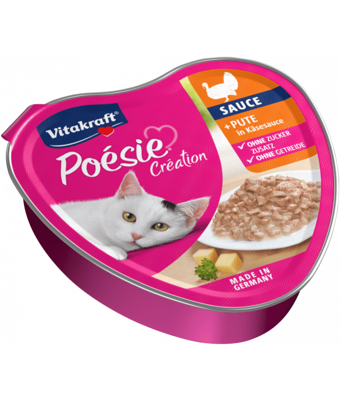 Vitakraft - Poesie Creation, Adult Wet Cat Food With Turkey In Gravy - 85g - 1 Can