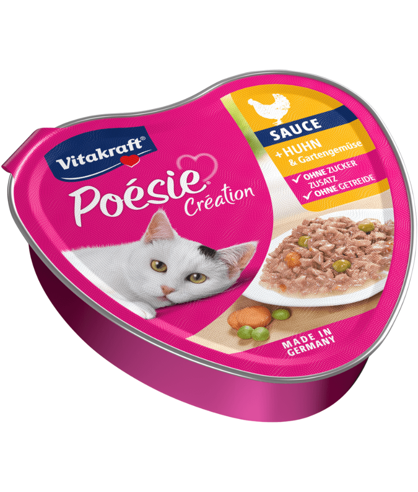 Vitakraft - Poesie Creation, Adult Wet Cat Food With Chicken In Gravy - 85g - 1 Can