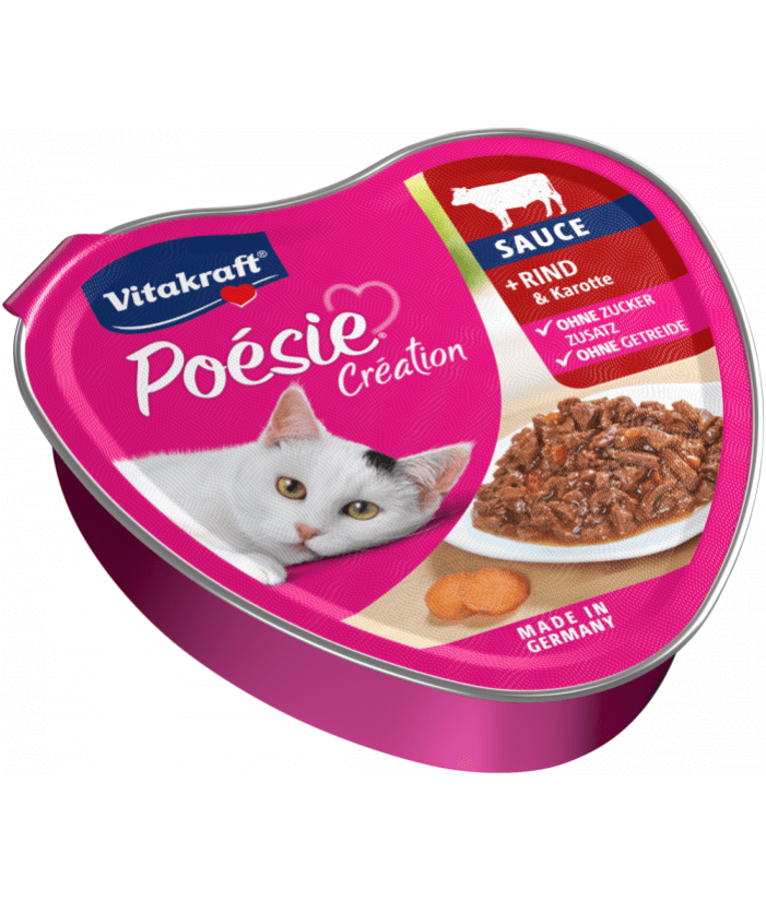 Vitakraft - Poesie Creation, Adult Wet Cat Food With Beef In Gravy - 85g - 1 Can