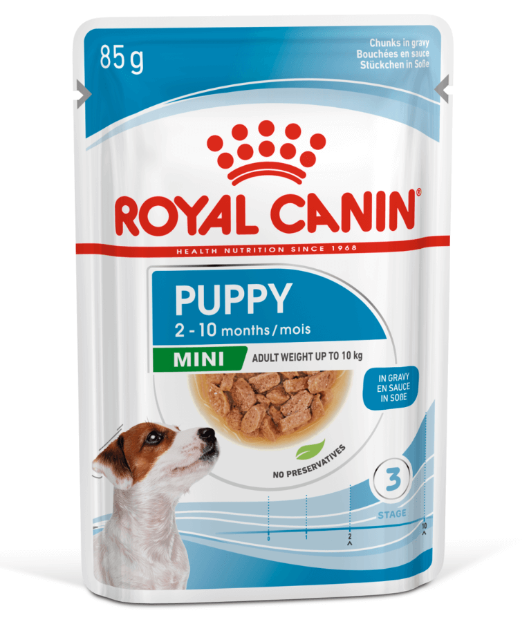 Royal Canin - Mini Puppy Wet Dog Food in Gravy, Immune & Digestive Support, Small Breed Puppy - 85g - 1 Pouch