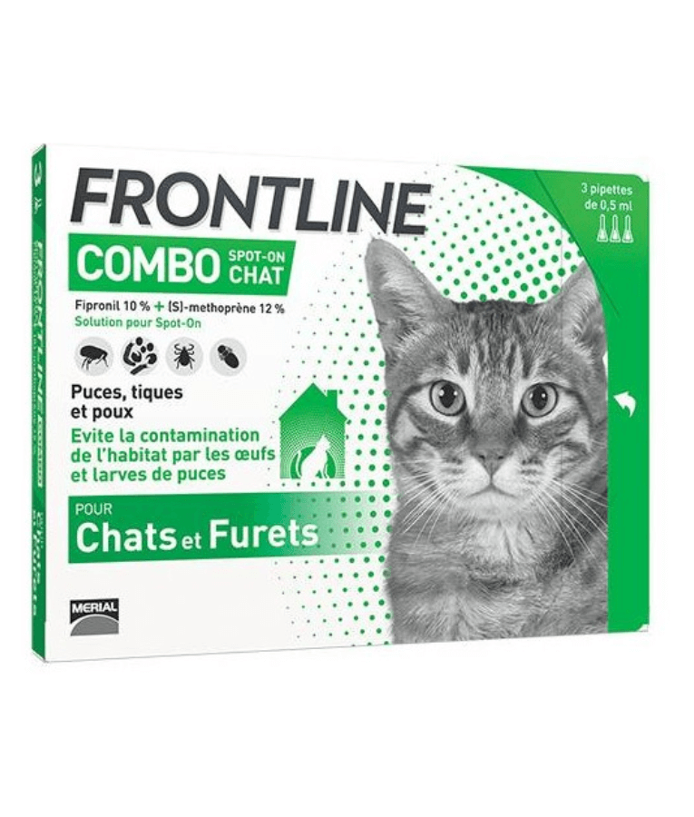 Frontline Combo - Spot On For Cats Flea & Tick Protection - Single Pipette or Box of 3 - 1 Pipette