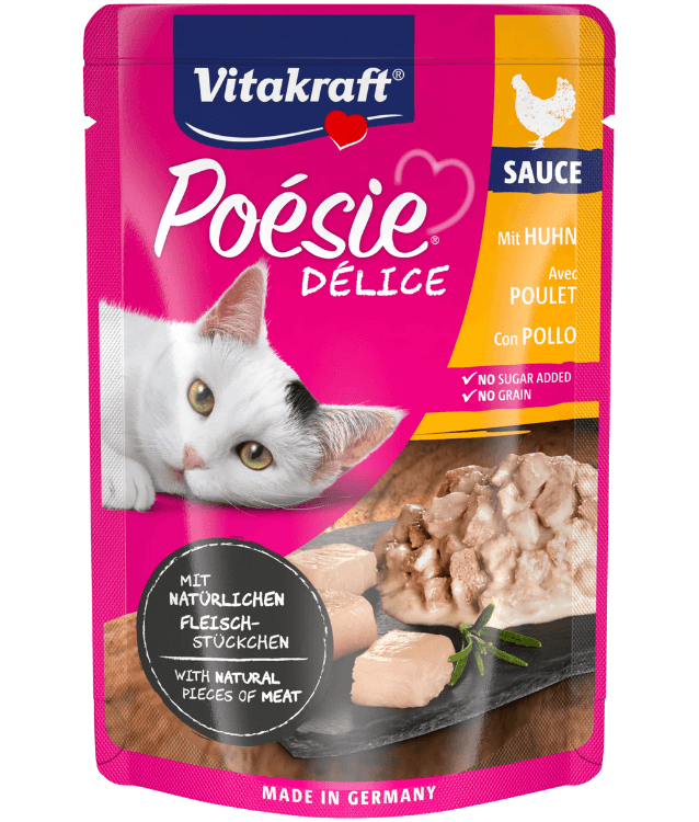 Vitakraft - Poesie Delice, Adult Wet Cat Food With Chicken In Gravy - 85g - 1 Pouch