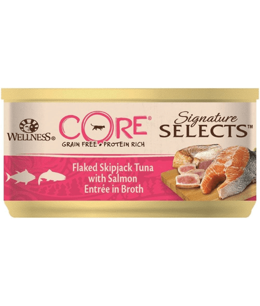 Wellness CORE Signature Selects Flaked Skipjack Tuna & Wild Salmon in Broth 79g - 1 Can