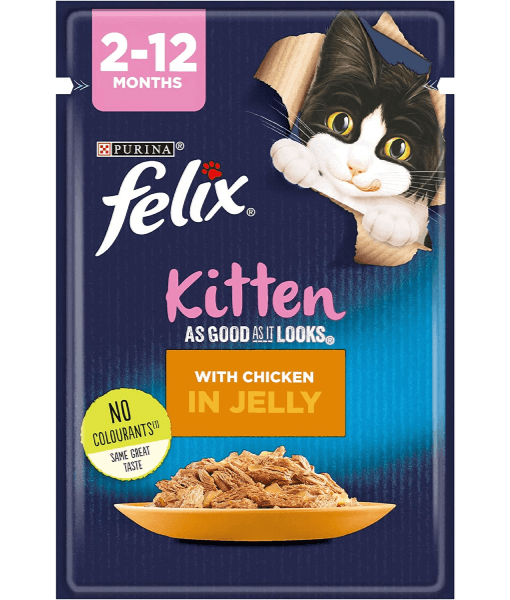 Purina - Felix As Good As It Looks Chicken In Jelly Kitten Wet Cat Food 85g - 1 pouch