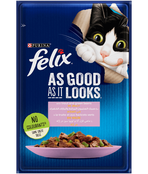 Purina - Felix As Good As It Looks with Trout and Green Bean in Jelly 85g - 1 pouch