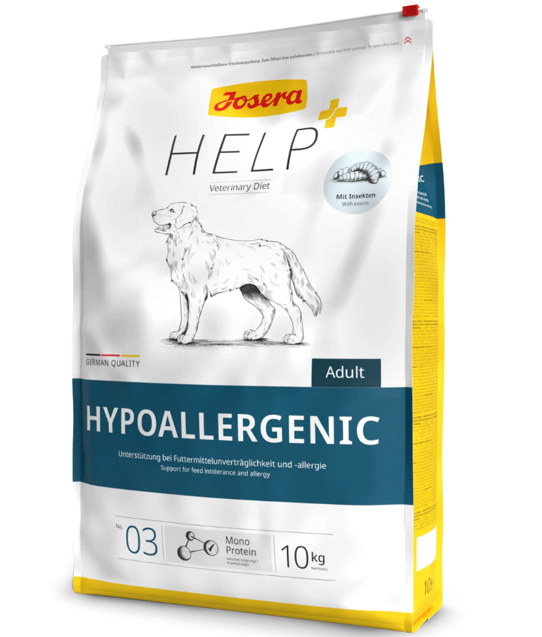Josera - Help Hypoallegenic Dog Dry Food – Grain-Free Single Insect Protein for Sensitive, Allergy-Prone Adults – 10kg