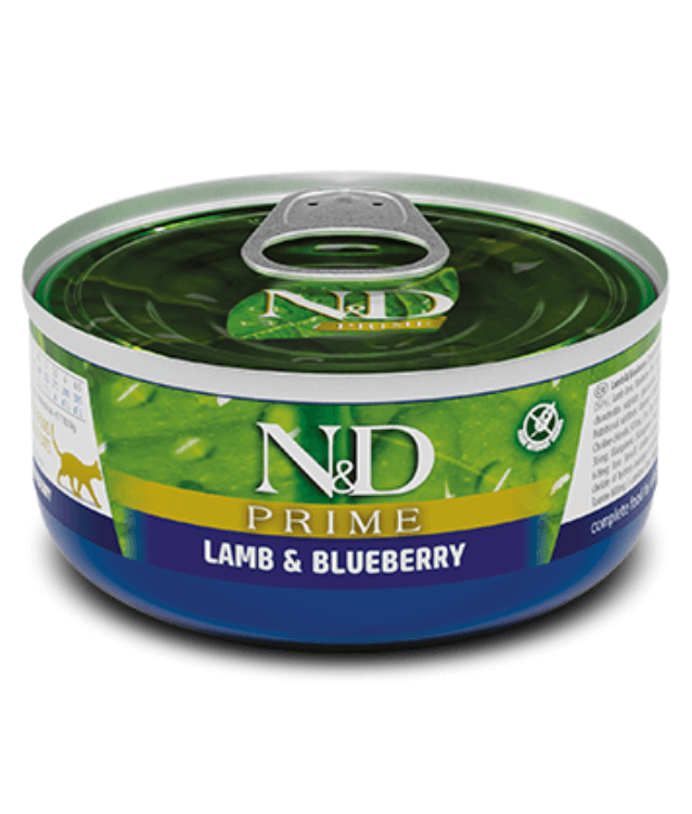 Farmina - N&D Prime, Lamb and Blueberries Grain Free Adult Wet Cat Food In Jelly 70g - 1 Can