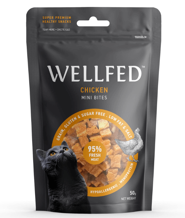 Wellfed – Monoprotein Chicken Mini Bites – Grain & Sugar Free - 50g