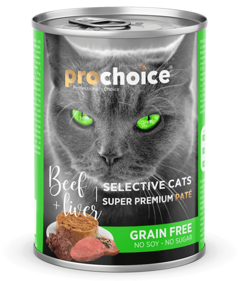 Prochoice - Adult Cat Premium Pate With Beef & Liver 400g - 1 Can
