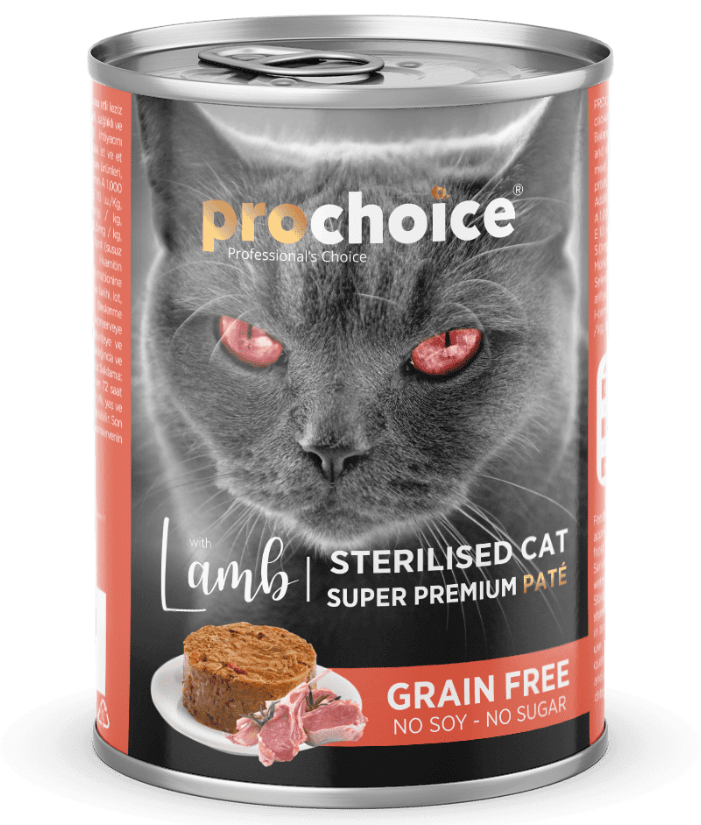 Prochoice - Sterilized Cat Premium Pate With Lamb 400g - 1 Can