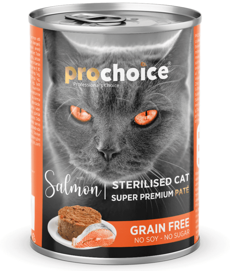 Prochoice - Sterilized Cat Premium Pate With Salmon 400g - 1 Can