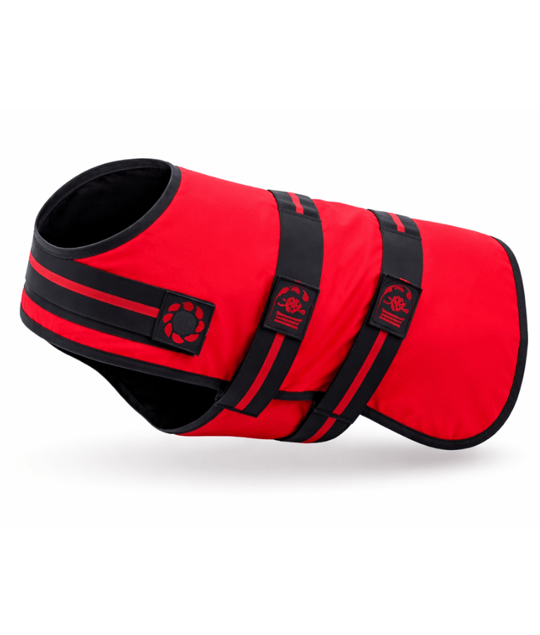Animate Breathe Comfort Padded Fashion Dog Coat – Red, Waterproof & Windproof S -XL - Small (30 – 42 cm)