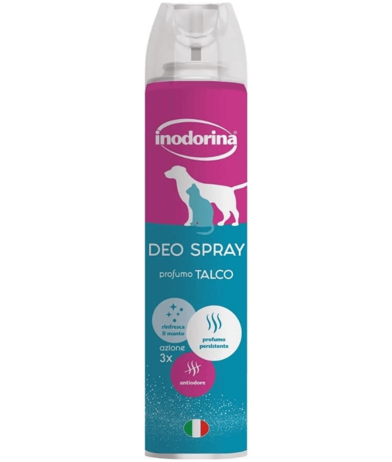 Inodorina - Deo Spray, Deodorant for Dogs, with Refreshing and Sanitizing Action, Neutralizes Bad Odors and Protects the Fur, Talco Fragrance 300 - 600ml - 300ml