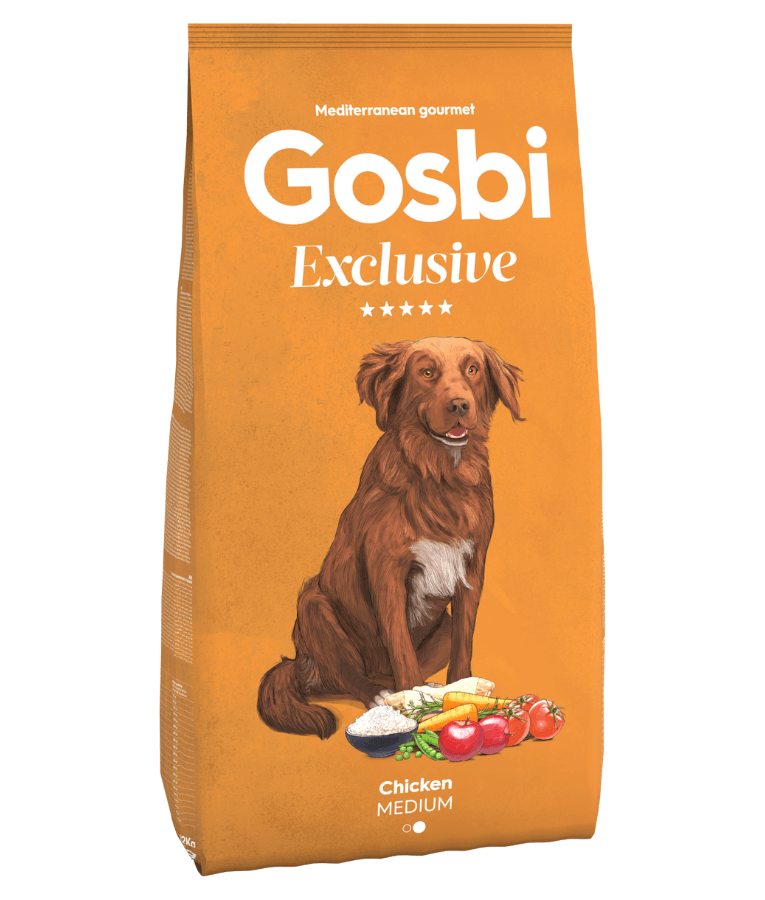 Gosbi - Exclusive, Hypoallergenic Chicken Adult Dry Dog Food For Medium Breeds 3kg-12kg - 3kg