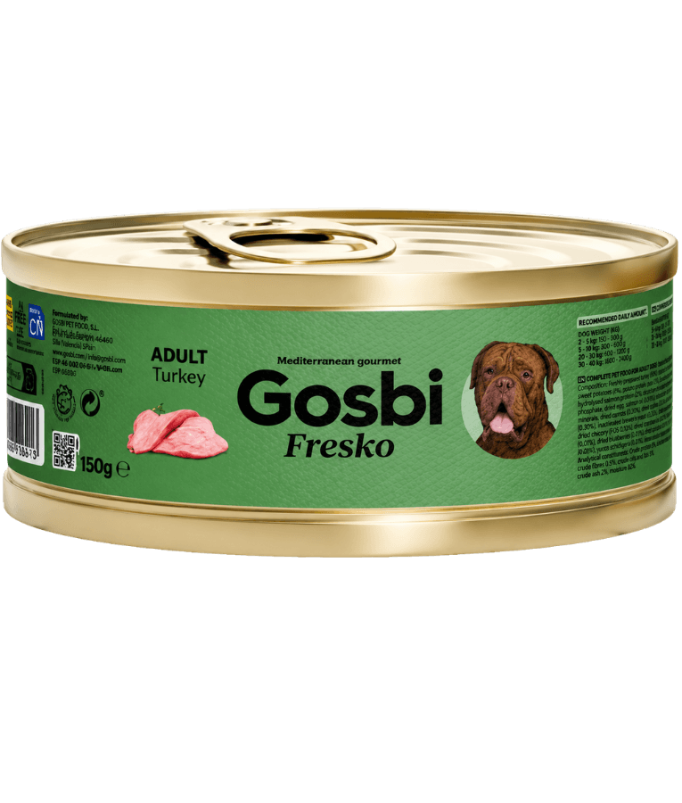 Gosbi - Fresko Grain-Free Turkey Adult Complementary Wet Dog Food - Joint Protection 150g-400g - 150g