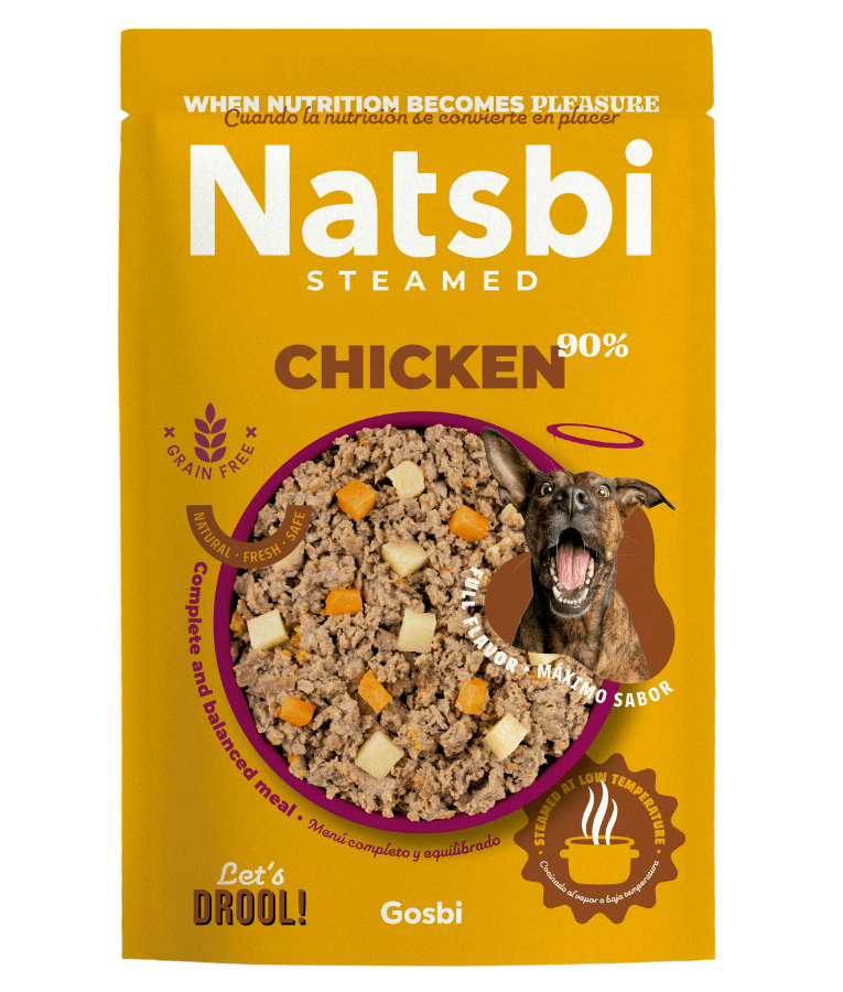 Gosbi - Natsbi Steamed, Chicken Fresh Dog Food For Adults and Puppies – Grain-Free, All Natural Meal 200g - 500g - 200g